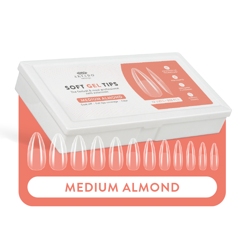 Soft Gel Tips Box Medium Almond