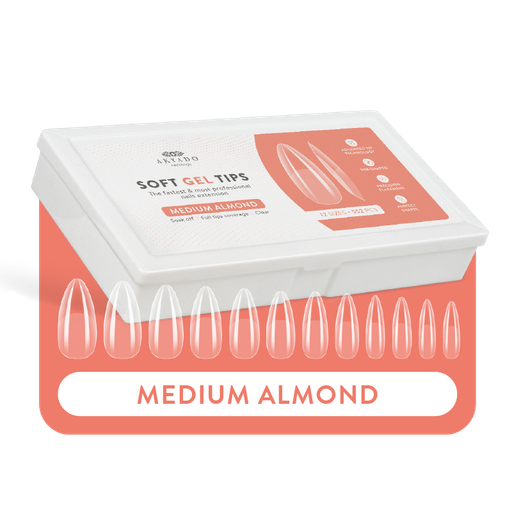 [1501810] Soft Gel Tips Box Medium Almond