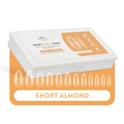 [1501820] Soft Gel Tips Box Short Almond
