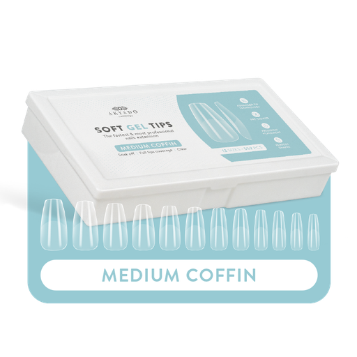 [1501830] Soft Gel Tips Box Medium Coffin