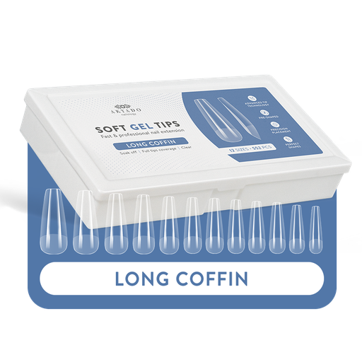 [1501835] Soft Gel Tips Box Long Coffin